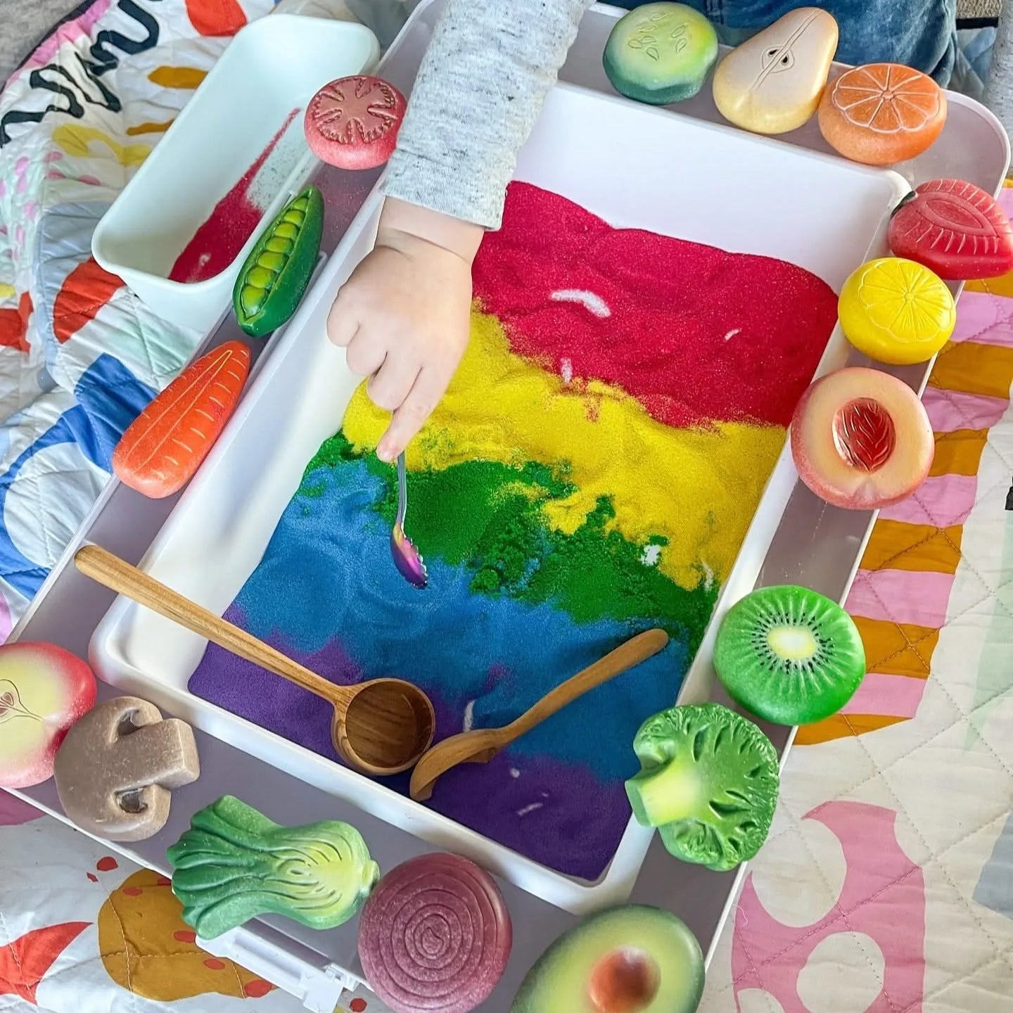 Sensory Play Stones Vegetables-Sensory Play Stones Vegetables