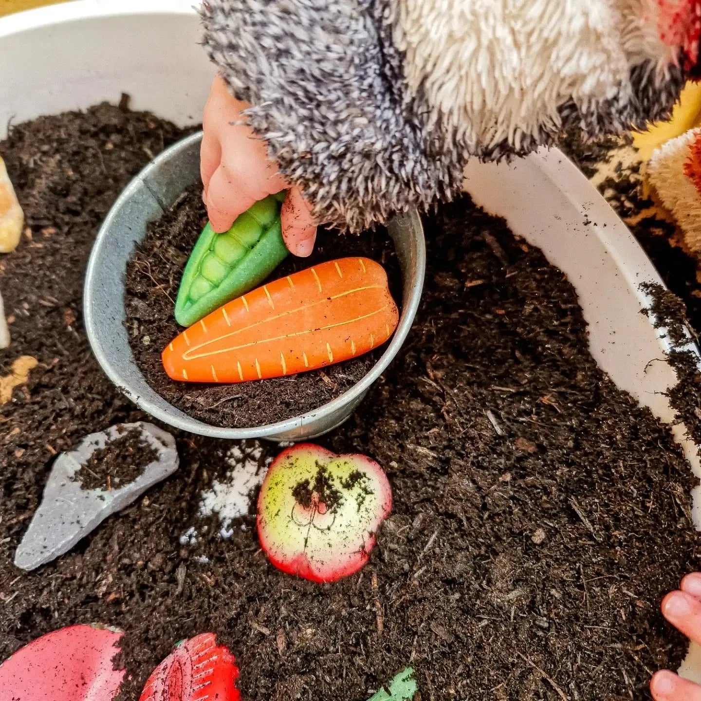 Sensory Play Stones Vegetables-Sensory Play Stones Vegetables