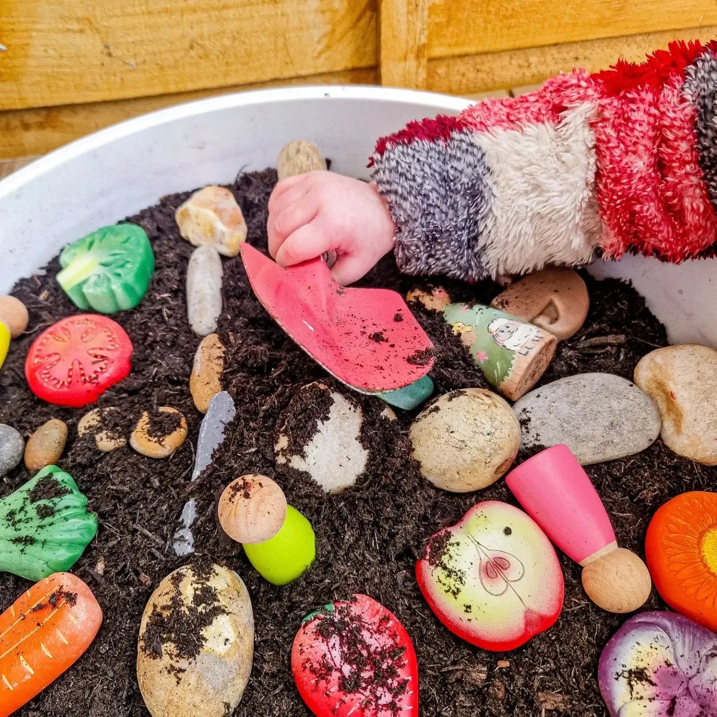 Sensory Play Stones Vegetables-Sensory Play Stones Vegetables