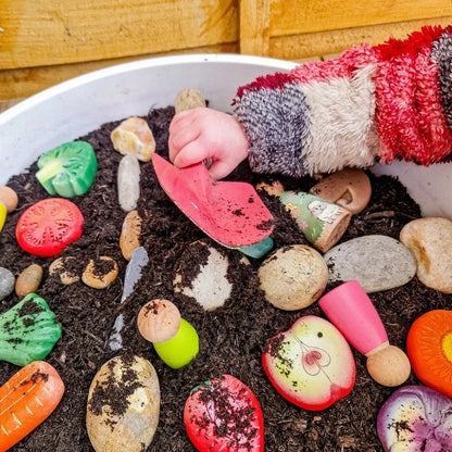 Sensory Play Stones Vegetables-Sensory Play Stones Vegetables