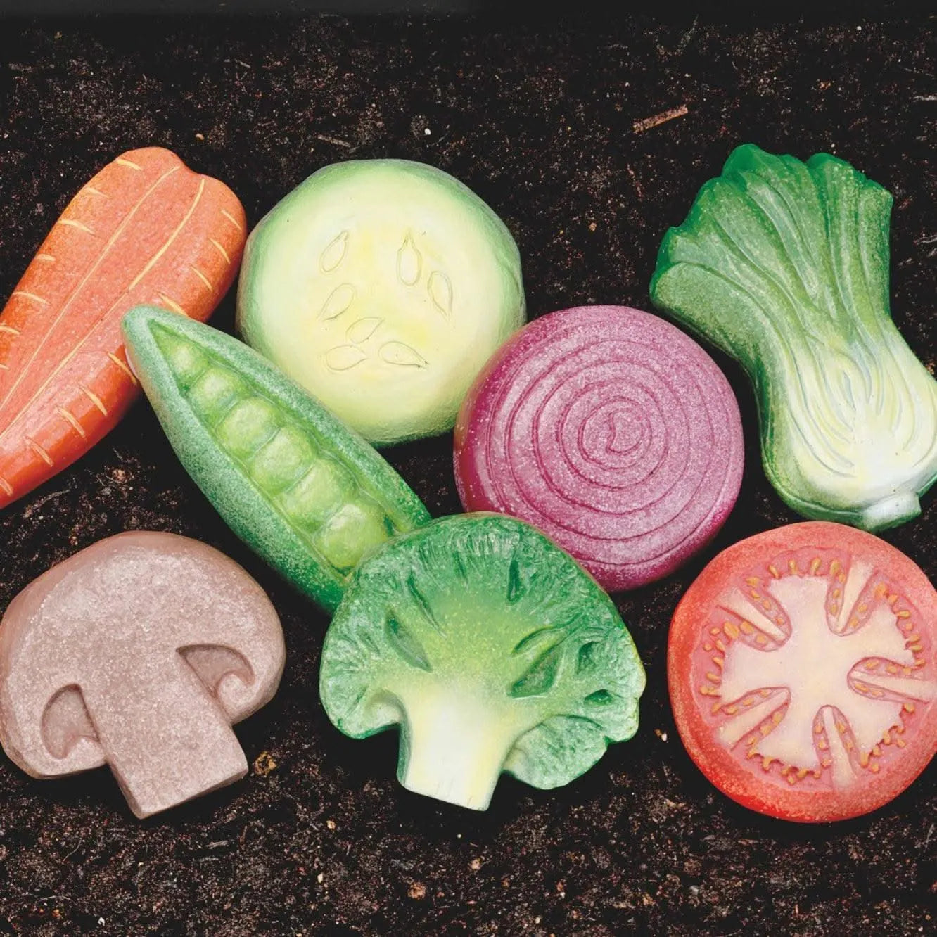 Sensory Play Stones Vegetables-Sensory Play Stones Vegetables