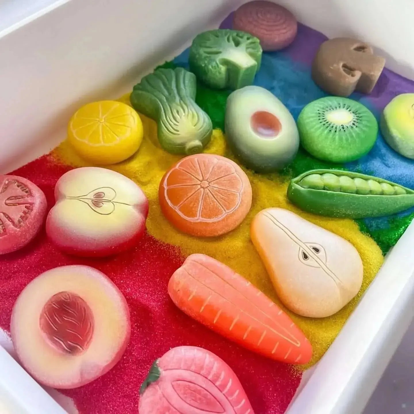 Sensory Play Stones Vegetables-Sensory Play Stones Vegetables