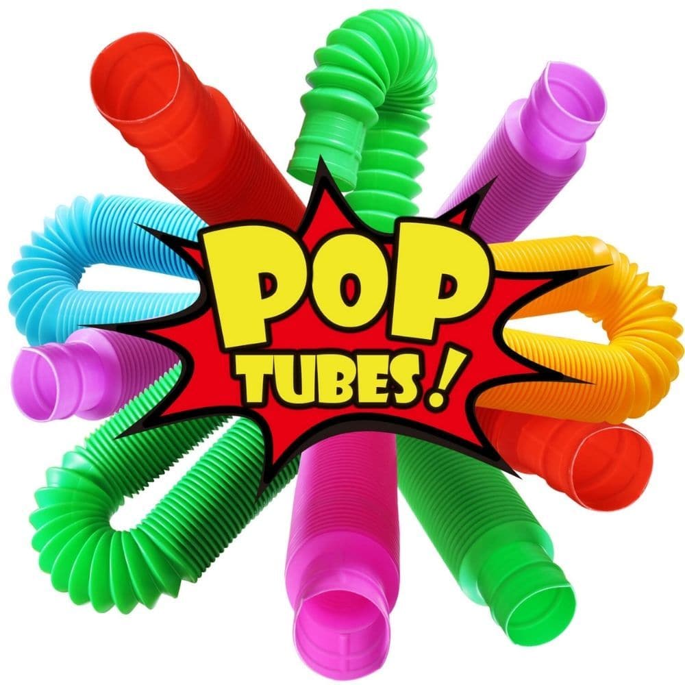 Sensory Pop Tubes 5 Pack, These bendable, Sensory Pop Tubes fidget tubes are endless fun! It's the noise you can touch and feel. Stretch the Sensory Pop Tubes open and feel the bumpy ridges or listen to the hollow popping sound. Twirl them around and pay attention to how the sound changes. The Sensory Pop Tubes are a fantastic sensory tool for transitions, for sensory breaks, to help ease anxiety and to keep fidgety fingers engaged. Sensory Pop Tubes provides tactile and auditory stimulation Sensory Pop Tub