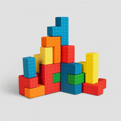 Sensory Puzzle Blocks Pack of 18-Sensory Puzzle Blocks Pack of 18