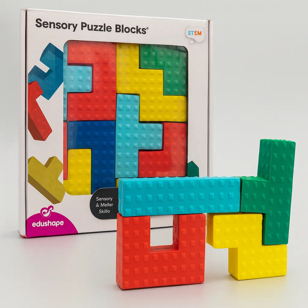 Sensory Puzzle Blocks Pack of 18-Sensory Puzzle Blocks Pack of 18