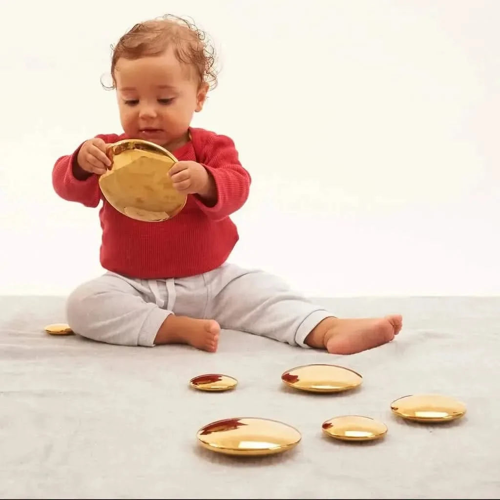 Sensory Reflective Gold Buttons-Sensory Reflective Gold Buttons