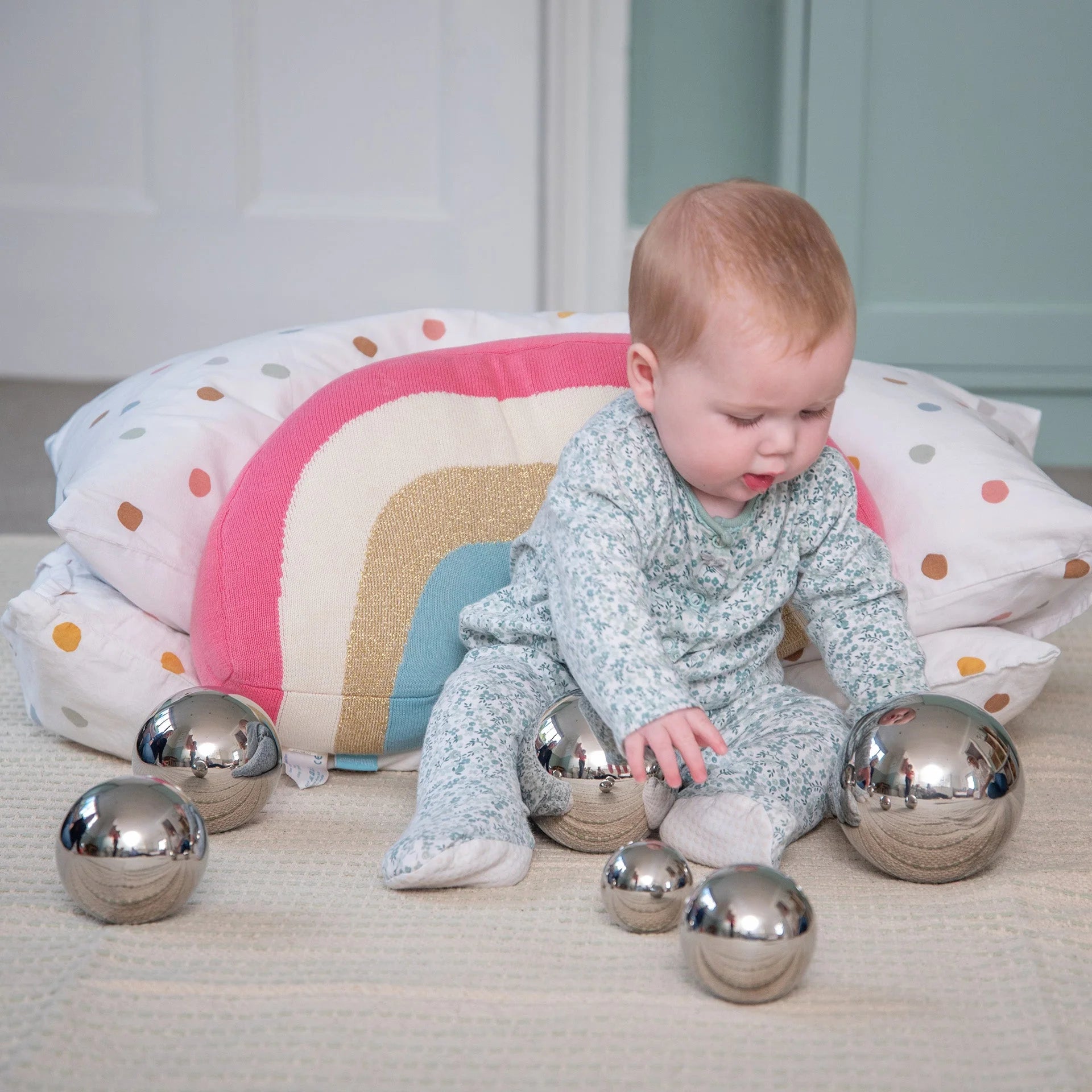 Sensory Reflective Sound Balls Pack of 7-Sensory Reflective Sound Balls Pack of 7