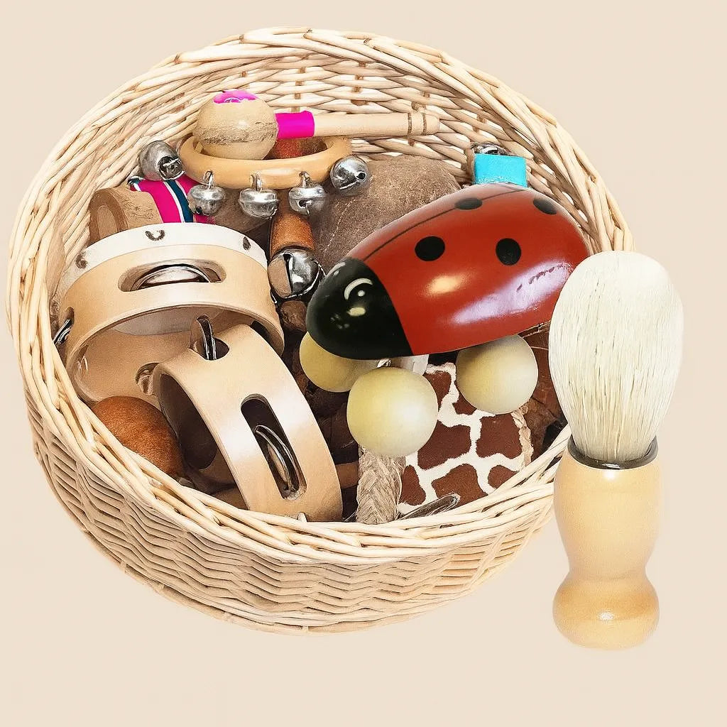 Sensory Treasure Basket Shake Rattle and Roll-Sensory Treasure Basket Shake Rattle and Roll