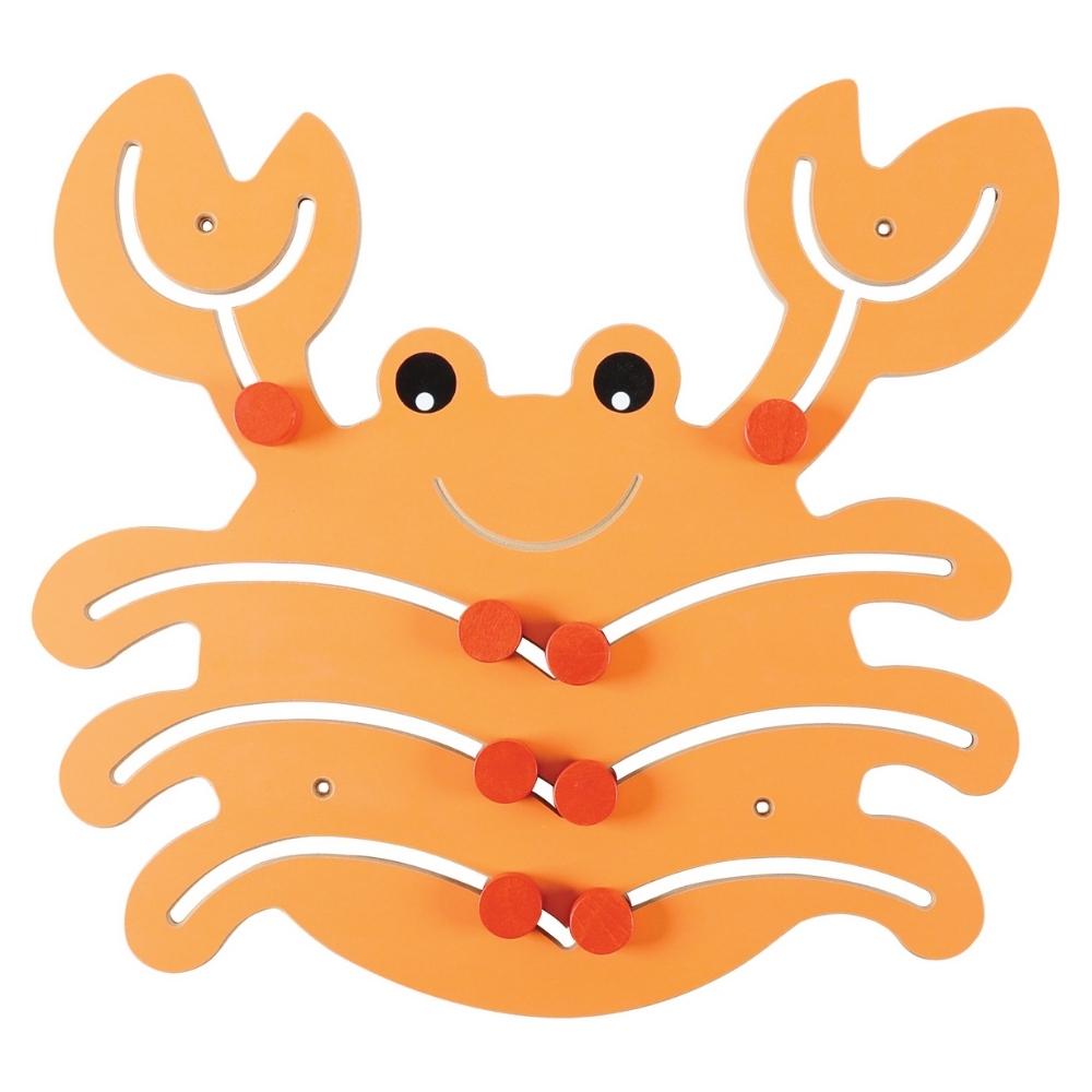 Sensory Wall Panel Crab, Brighten up your wall and engage children in practising and improving their fine motor and co-ordination skills with the colourful and stylish Sensory Wall Panel Crab. Easy to grip handles allows smooth movement along curved paths. Wall fixings supplied. Manufactured from MDF panels. Easy to grip handles allows smooth movement along curved paths. H625 x W615mm Delivered fully assembled., Sensory Wall Panel Crab-Sensory Toys, Brighten up your wall and engage children in practising an