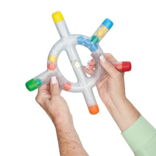 Sensory Wheel, Discover a delightful sensory adventure with our Soft Silicone Wheel Manipulative Toy, perfect for little hands with big imaginations! This vibrant wheel offers endless opportunities for fun and cognitive development, presenting children with a mesmerizing experience that engages both their hands and minds. Features: Material: Crafted from soft and pliable silicone, the wheel is gentle on young skin, encouraging prolonged play without the risk of irritation. Coloured Balls: The wheel houses a