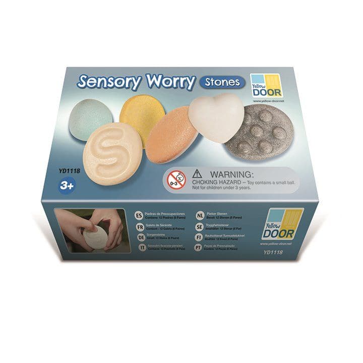 Sensory Worry Stones, These tactile Sensory Worry Stones have been designed to soothe, calm and help children focus. The Sensory Worry Stones offer an appealing range of shapes, textures and natural colours, the set includes 12 stones: two each of six designs. Children need to be able to concentrate and feel secure to learn but may children struggle with one or both of these areas in their early years. This superb set of Sensory Worry Stones has been designed to help children focus and maintain a level of c