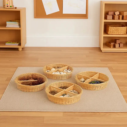 Set Of 4 Fraction Baskets-Set Of 4 Fraction Baskets