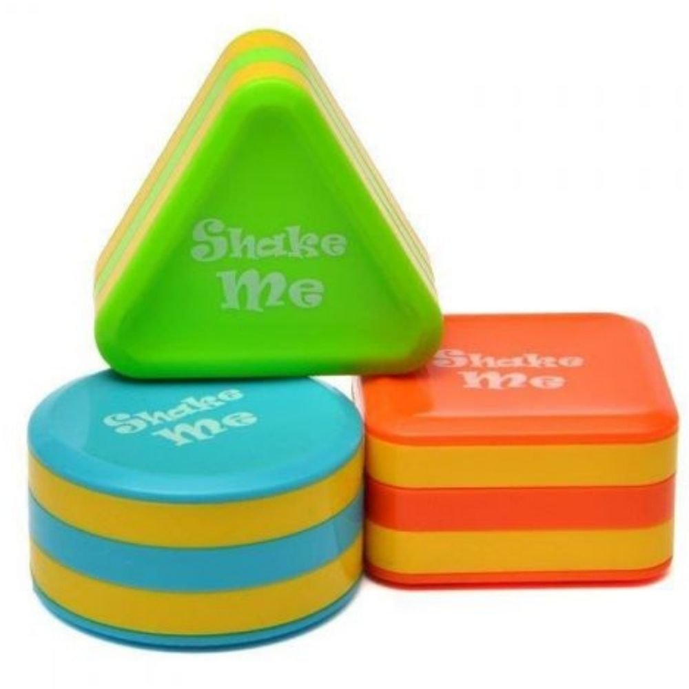 Shake me Shaker, Shake up some fun! The shake me shaker inspire play and make delightful sounds. The Shake me Shaker is brightly coloured, easy to grasp, and durable enough to play with continually! Children shake the shaker to learn what noises they make and how they sound all together. Simple though they are, these Shake me Shaker school your child in creativity, develop fine motor skills, and hone listening abilities! They stimulate vision with bright colors, and engage auditory skills with sounds of soo