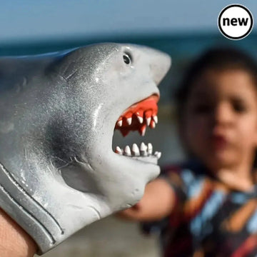 Dog & Shark Hand Puppets – Soft Plush Puppets With Working Mouth For Kids, Role Play, Storytelling & Family Fun
