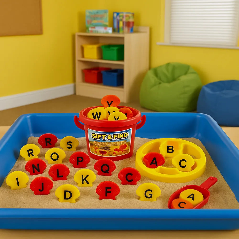Sift & Find Alphabet Shells-Sift & Find Alphabet Shells