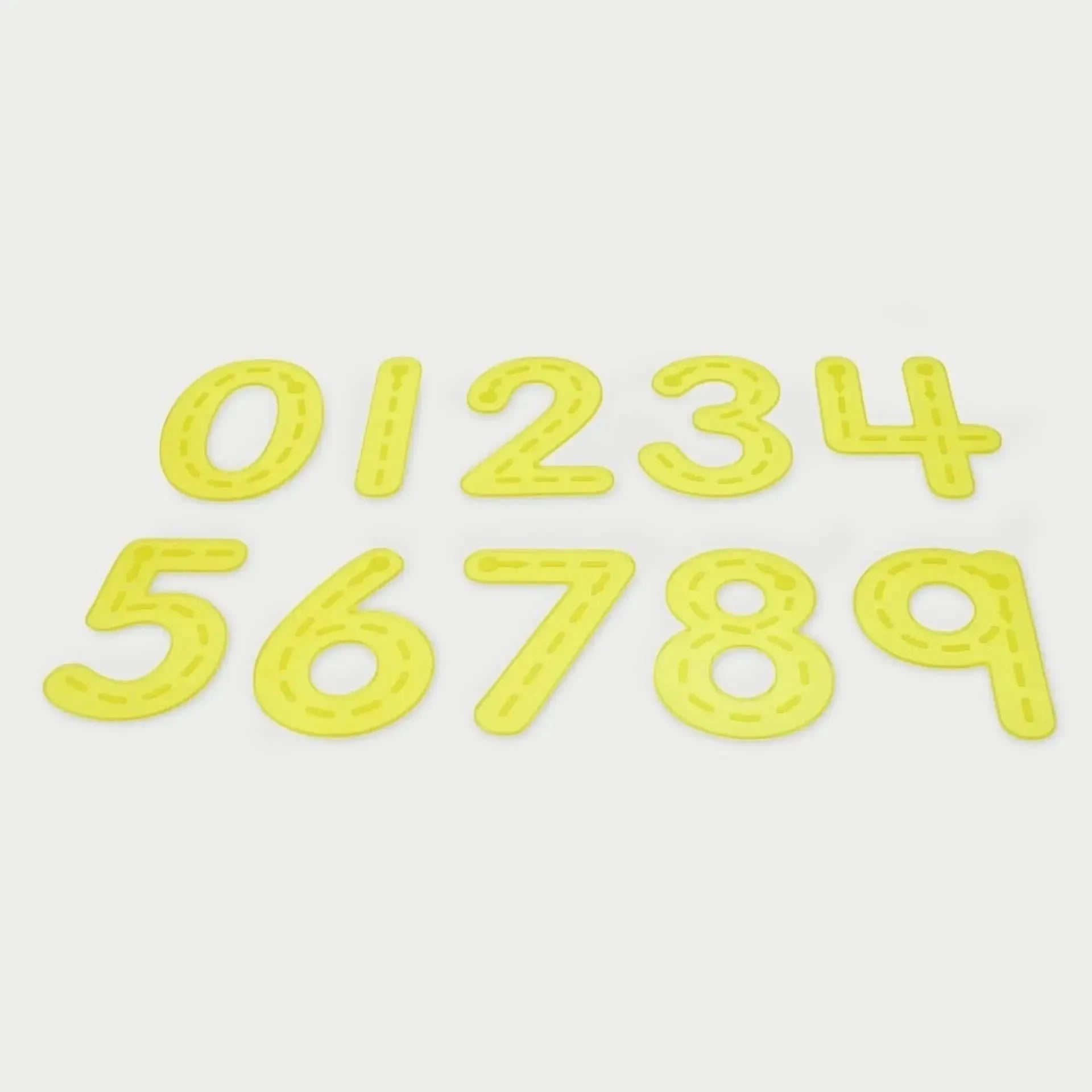 SiliShapes® Trace Numbers Yellow – Pk10-SiliShapes® Trace Numbers Yellow – Pk10