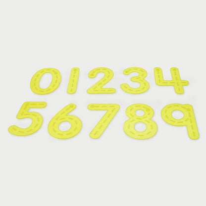SiliShapes® Trace Numbers Yellow – Pk10-SiliShapes® Trace Numbers Yellow – Pk10