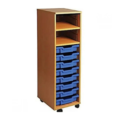 Single Bay Mobile Art Storage Combi Unit with 8 Trays-Single Bay Mobile Art Storage Combi Unit with 8 Trays