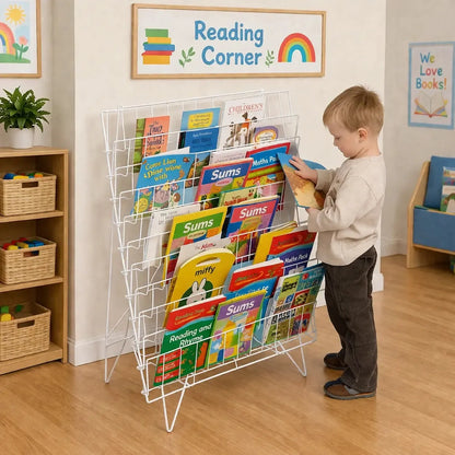 Single Sided Floor Standing Book Rack-Single Sided Floor Standing Book Rack