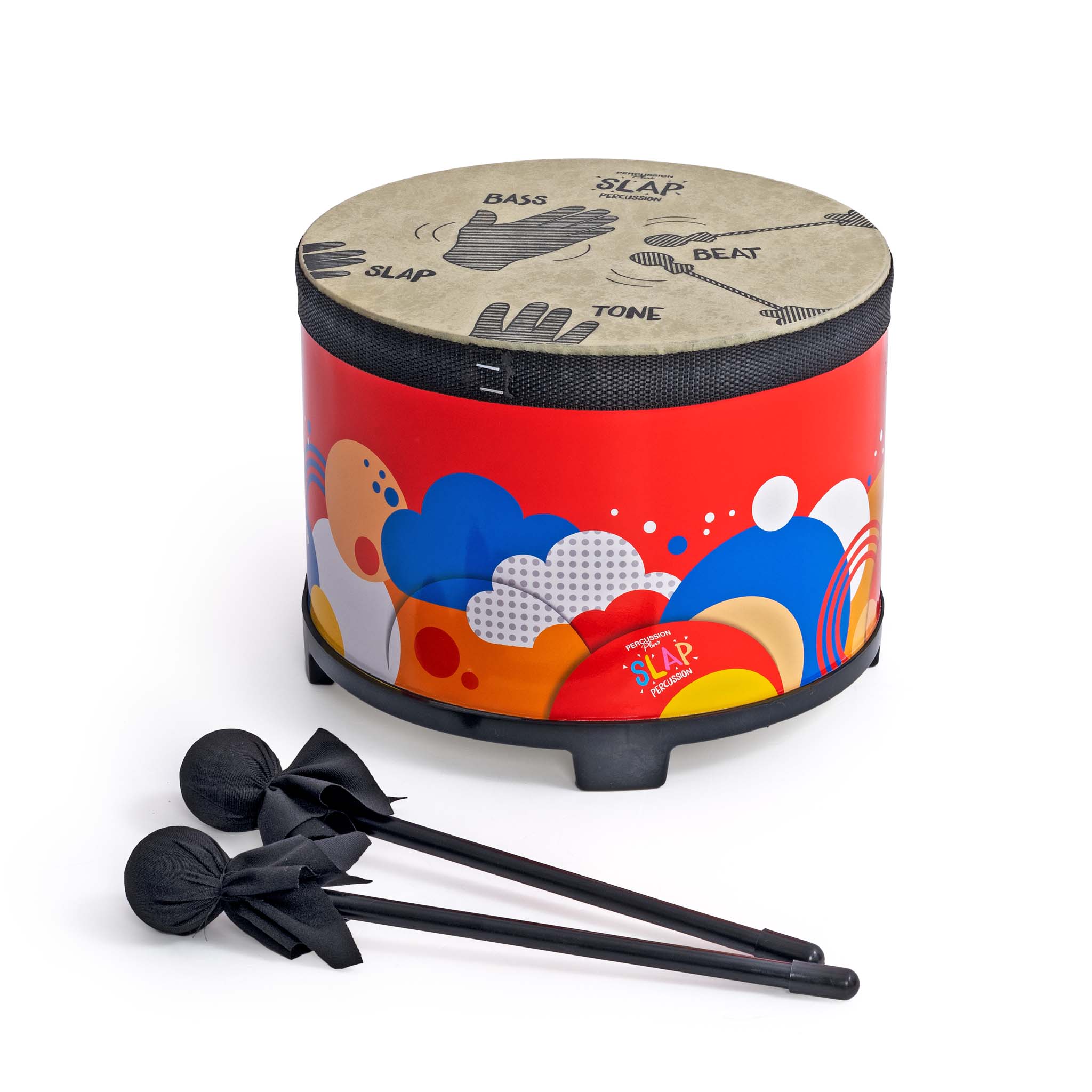 Slap Percussion - pack of 5 drums, The new Slap Drumming range from Percussion Plus is the perfect way to introduce rhythm and time into your music classes and sessions. Whether it's for a large primary school class, sessions at a local music centre or music therapy for any age, the Slap Drumming range gives you the tools you need for smooth running lessons at any ability level. Every drum from Percussion Plus produces a big, booming sound and is lots of fun for anyone aged 5+. All materials and hardware ha