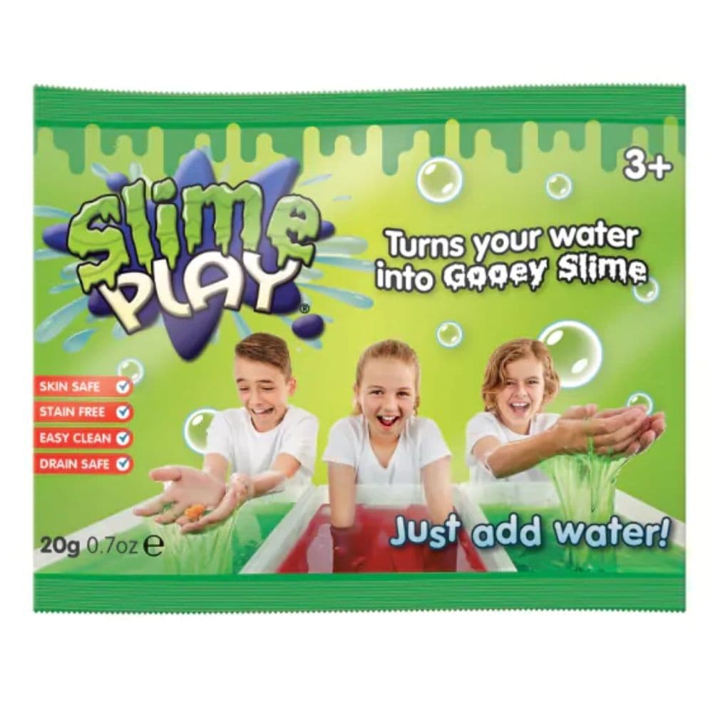 Slime play sachet, Simply sprinkle the Gelli Slime Sachet into water to magically make it into slime for fantastic messy play. Very much like jelly, the consistency of Gelli play Sachet varies depending on how much the Gelli Slime powder is diluted. This value sachet of 20g Gelli Slime is this a cost effective messy play activity. Colour supplied at random Want your very own bowl of oozy, gloopy Slime? Turn water to Slime with our totally unique, 100% safe slime powder - feel how squishy and slimy it is! Sp
