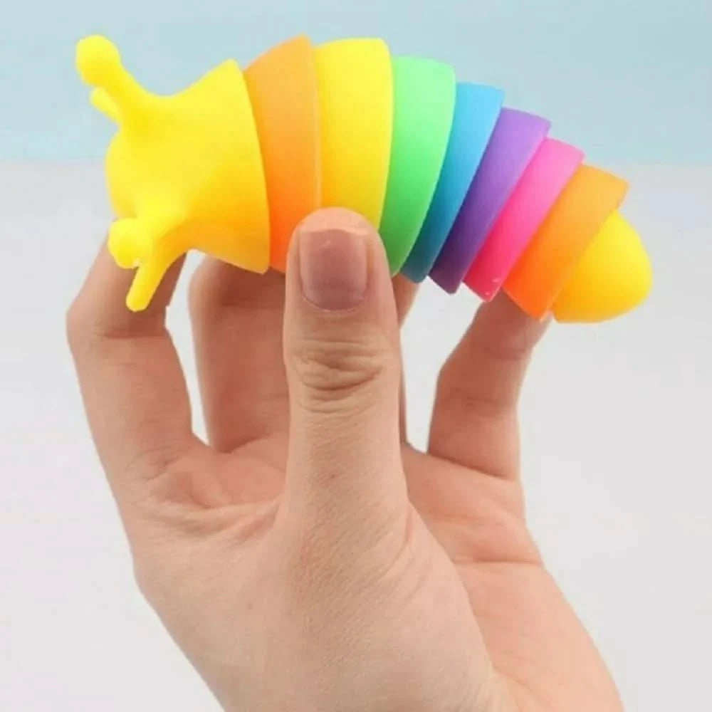 Slug Fidget Toy 10cm Rainbow-Slug Fidget Toy 10cm Rainbow