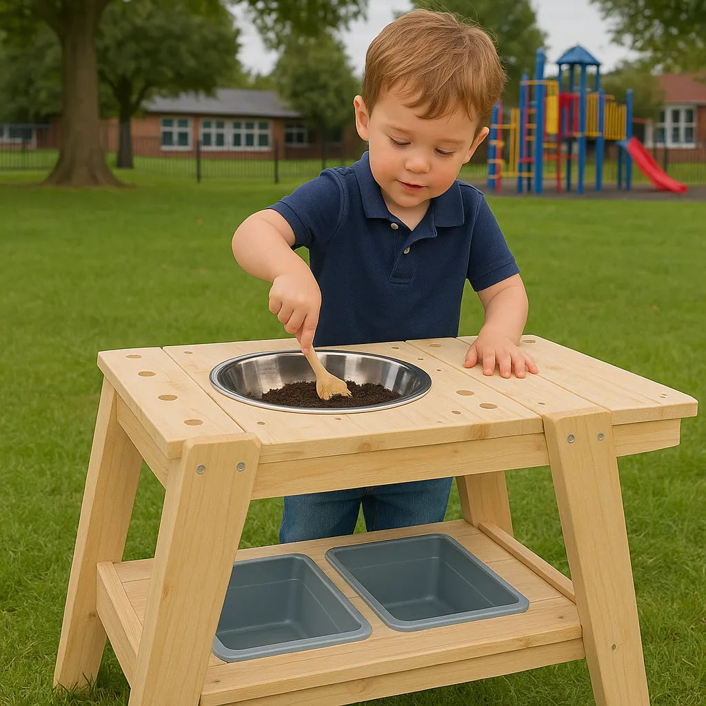 Small Foot Compact Wooden Mud Kitchen-Small Foot Compact Wooden Mud Kitchen