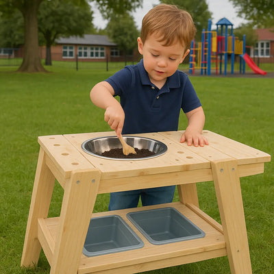 Small Foot Compact Wooden Mud Kitchen-Small Foot Compact Wooden Mud Kitchen