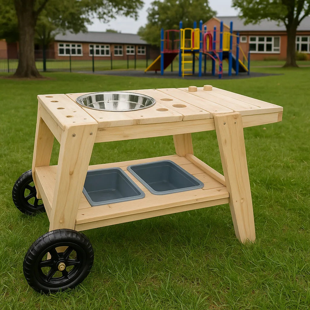 Small Foot Compact Wooden Mud Kitchen-Small Foot Compact Wooden Mud Kitchen