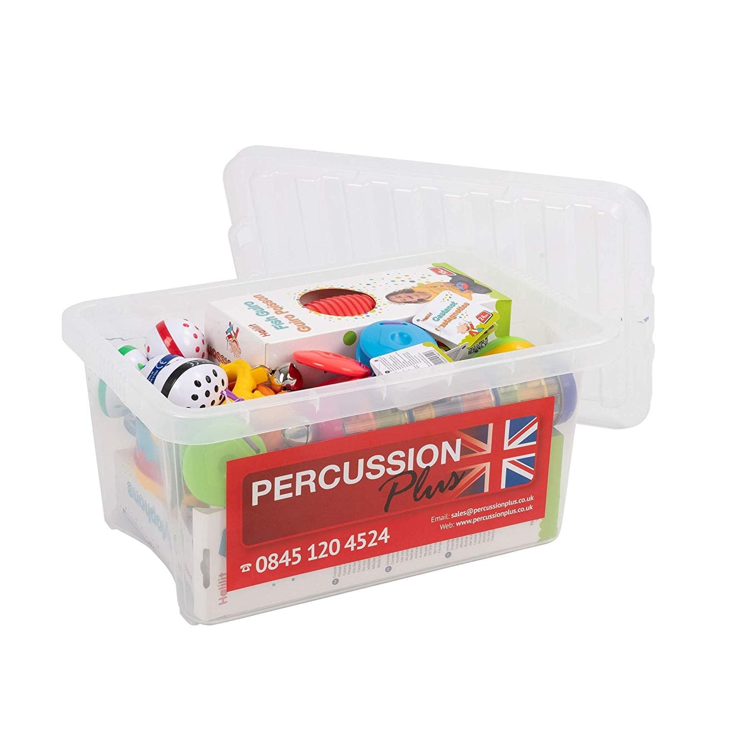 Small hands classroom pack, The best way for the whole class to get busy making music and interesting sounds! The Small hands classroom pack contains a fantastic quality selection of hand held percussion for early years. This Small hands classroom pack is the best way for the whole class to get busy making music and interesting sounds! It is a fantastic quality selection of hand held percussion for early years, supplied in strong storage box with lid. Great variety of hand held percussion items Ideal for cl
