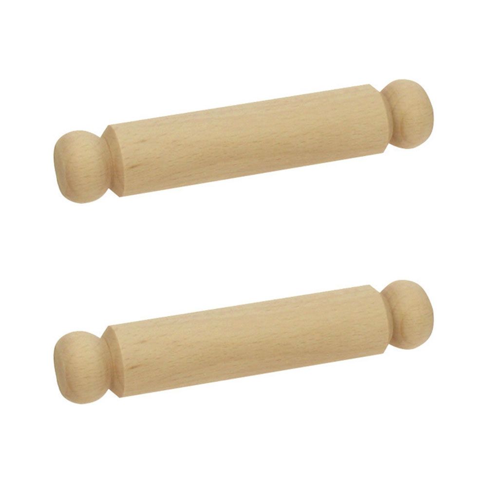 Small Rolling Pin Pack of 2, Bigjigs Toys wooden Rolling Pins are ideal for youngsters who like to bake and are perfectly sized for little hands, with easy to grip handles. Youngsters can bake up some treats in a Bigjigs play kitchen or be inspired to help adults do some real baking. Small Rolling Pin Pack of 2 Encourages creative and imaginative role play. Made from high quality, responsibly sourced materials. Conforms to current European safety standards. Small enough for little hands to manage, these rol