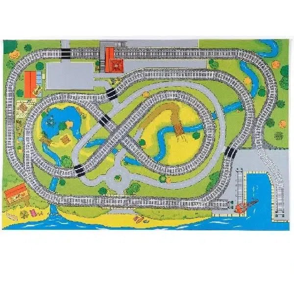 Small World Railway Themed Play Mat-Small World Railway Themed Play Mat