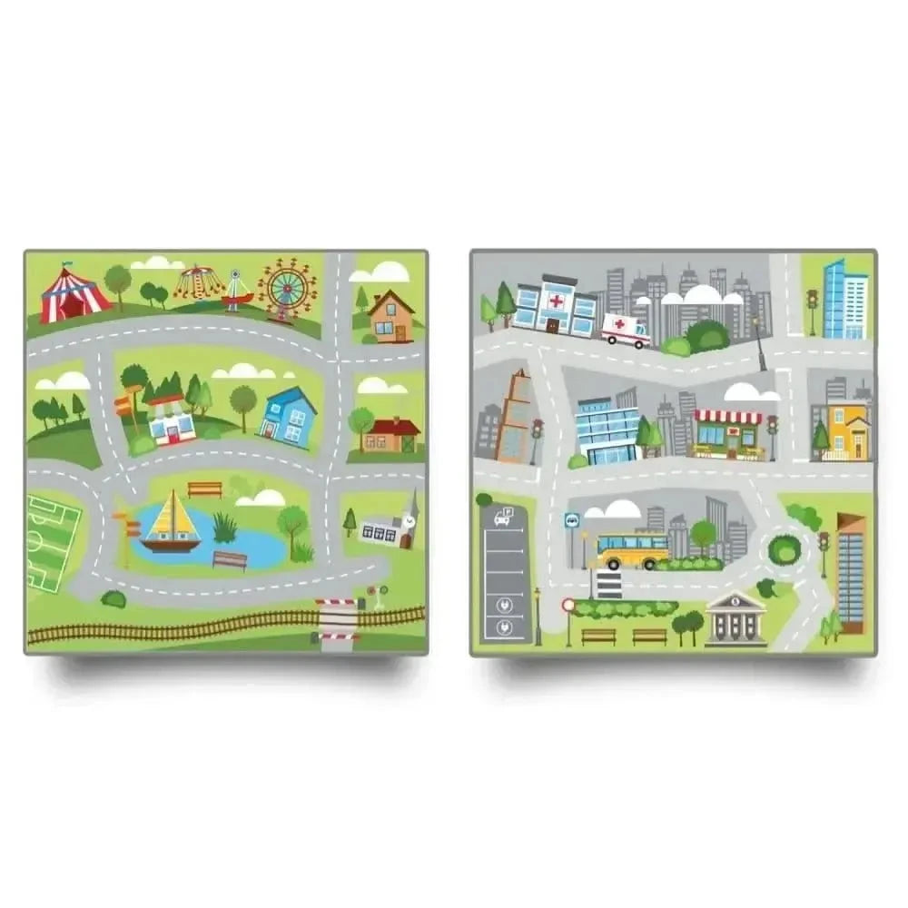 Small World Road Map Set 1 Indoor and Outdoor Carpets-Small World Road Map Set 1 Indoor and Outdoor Carpets