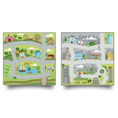 Small World Road Map Set 1 Indoor and Outdoor Carpets-Small World Road Map Set 1 Indoor and Outdoor Carpets