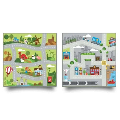 Small World Road Map Set 1 Indoor and Outdoor Carpets-Small World Road Map Set 1 Indoor and Outdoor Carpets