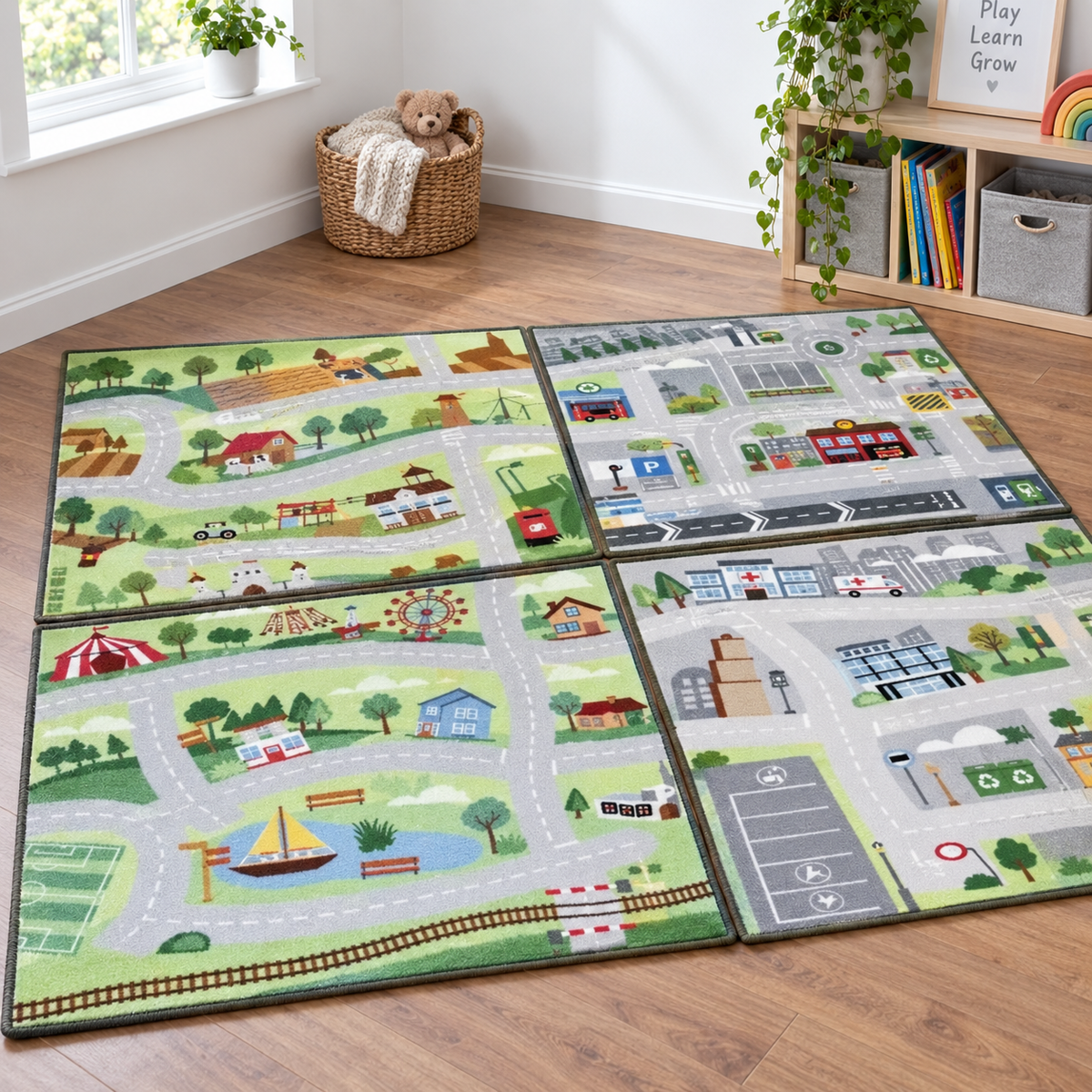 Small World Road Map Set 1 shown without children — indoor early years lifestyle image 5