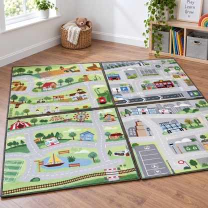 Small World Road Map Set 1 shown without children — indoor early years lifestyle image 5