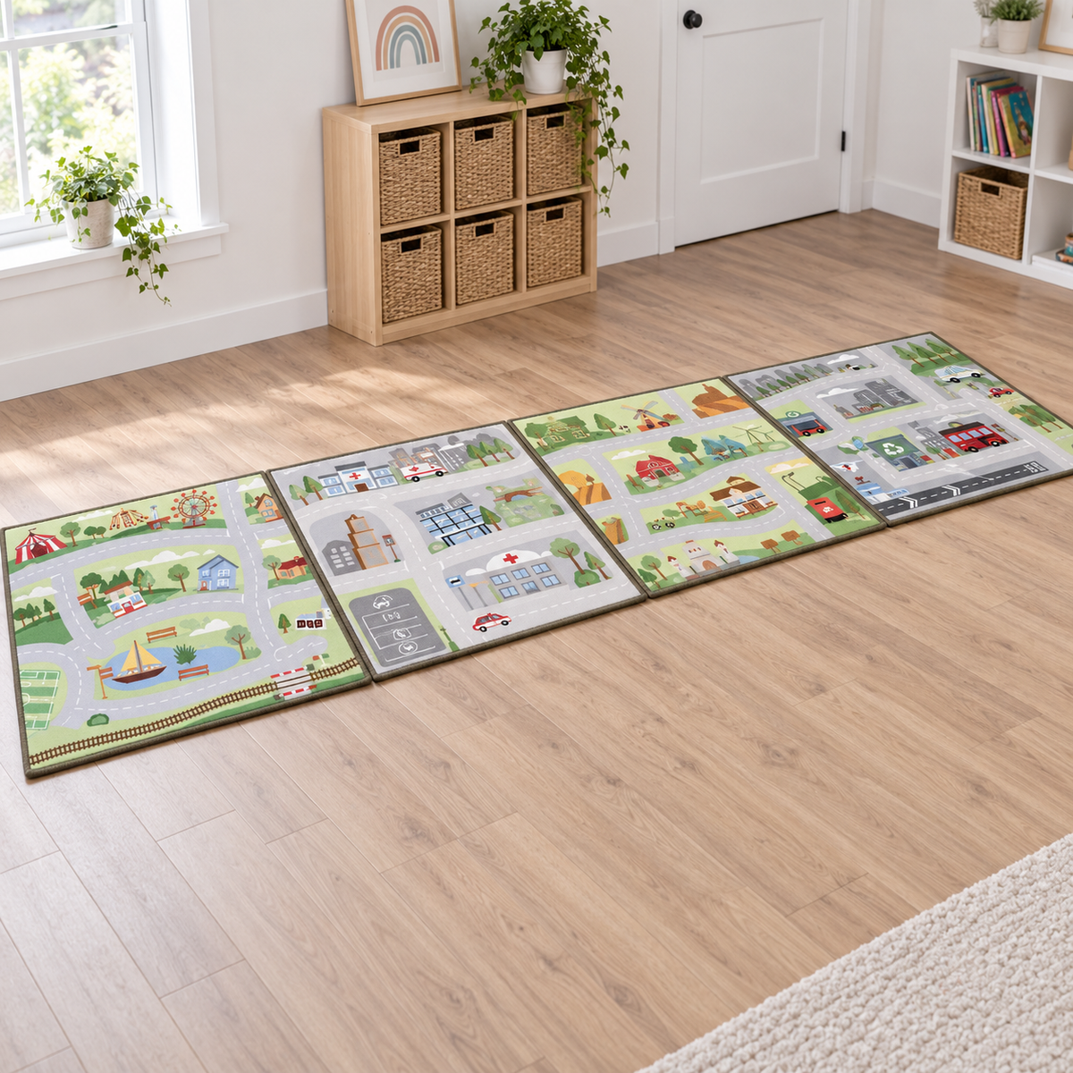 Small World Road Map Set 1 shown without children — indoor early years lifestyle image 6