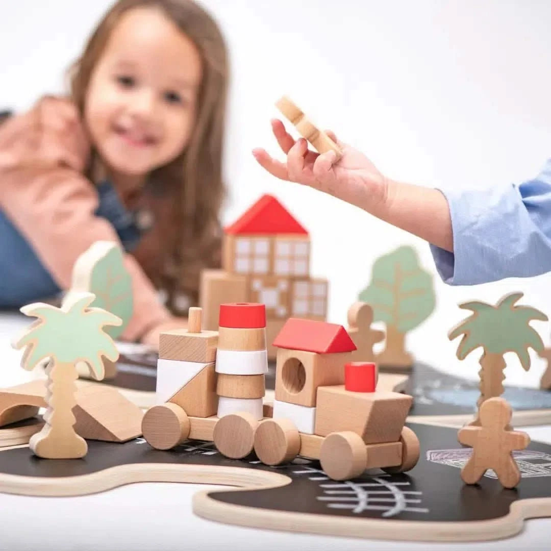 Small World Wooden Story Island Set 68pk-Small World Wooden Story Island Set 68pk
