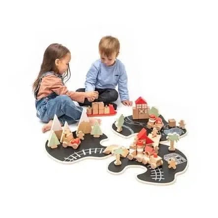 Small World Wooden Story Island Set 68pk-Small World Wooden Story Island Set 68pk