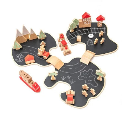 Small World Wooden Story Island Set 68pk-Small World Wooden Story Island Set 68pk