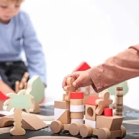 Small World Wooden Story Island Set 68pk-Small World Wooden Story Island Set 68pk