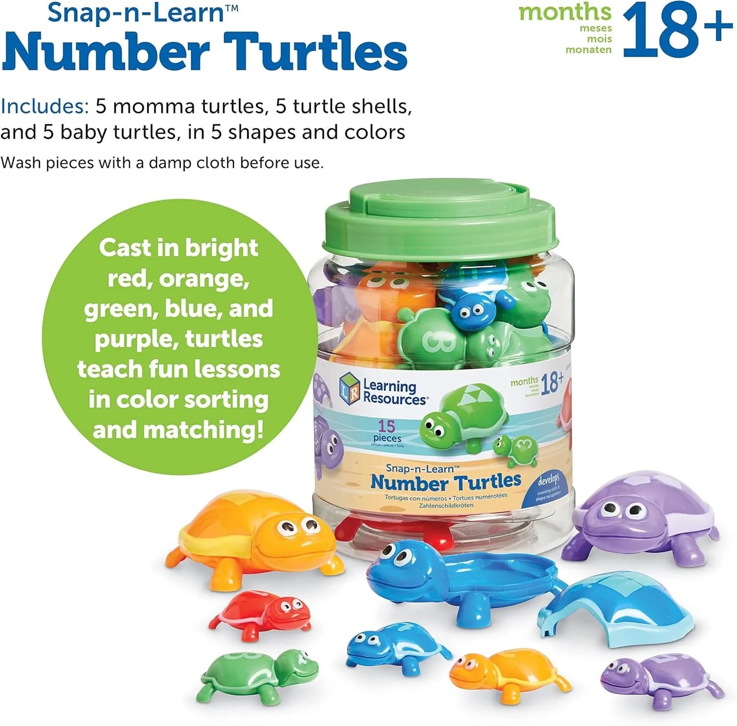 Snap-n-Learn Number Turtles-Snap-n-Learn Number Turtles