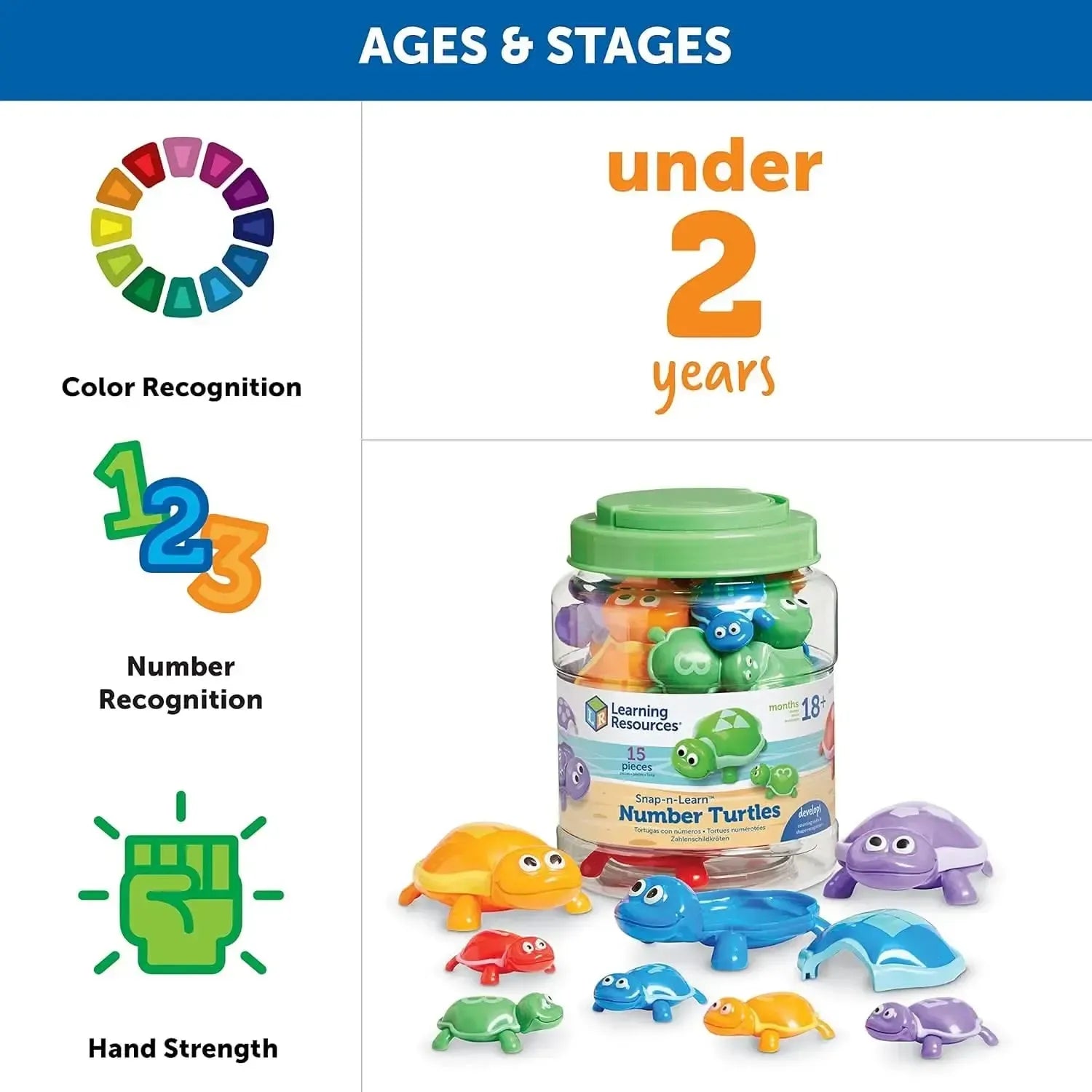 Snap-n-Learn Number Turtles-Snap-n-Learn Number Turtles