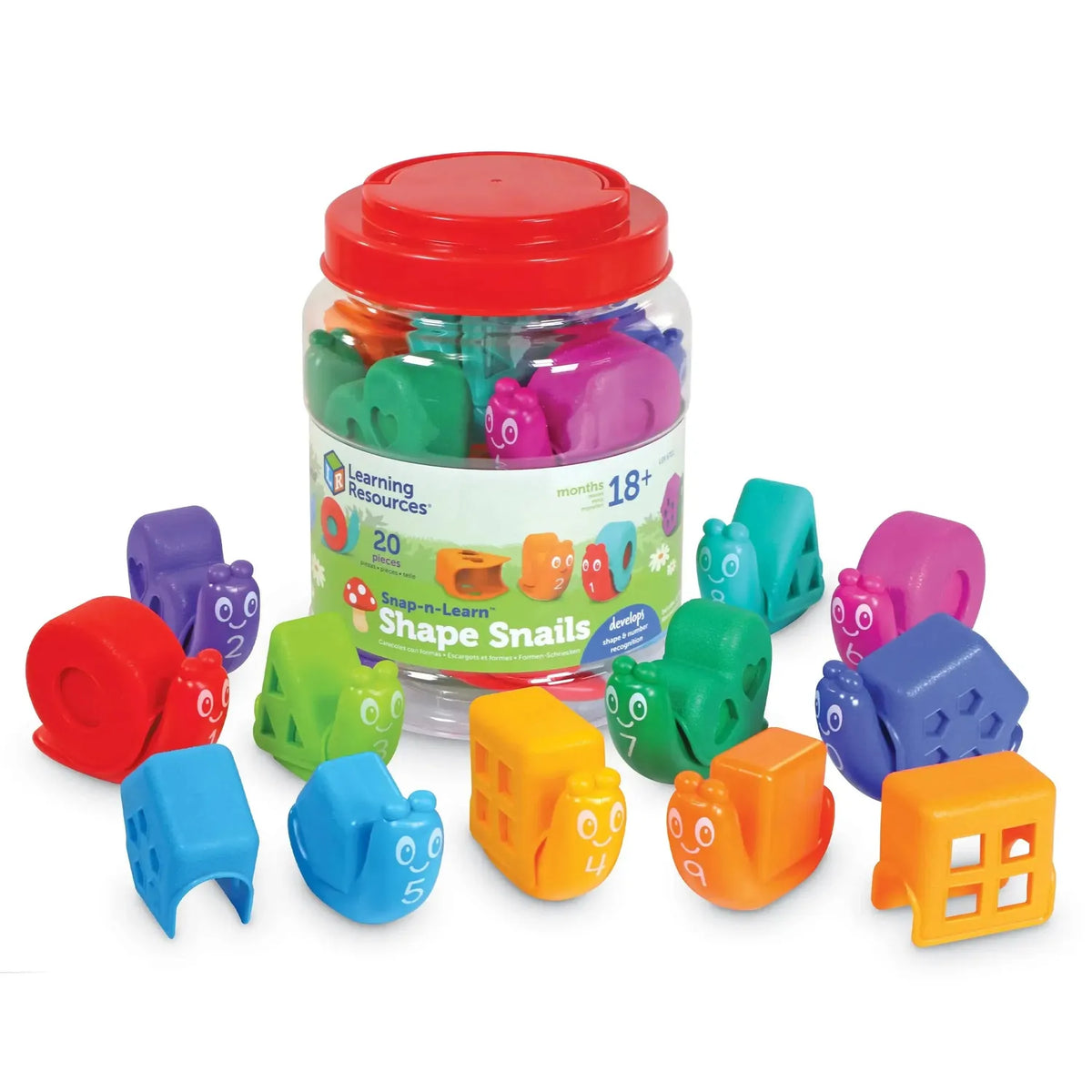 Skill Snap Learning Snap-N-Learn™ Shape Snails,Learning resources, Fine motor skills ...