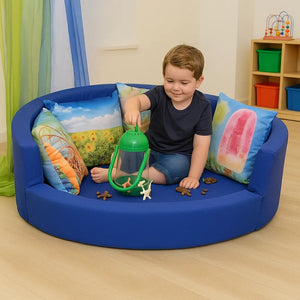 Snuggly Den Blue Cotton-Snuggly Den Blue Cotton