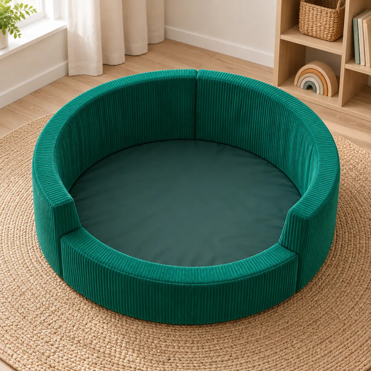 Snuggly Den Green Cord natural lifestyle view 2