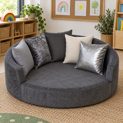 Snuggly Den Grey Chenille natural lifestyle image 5 of 8