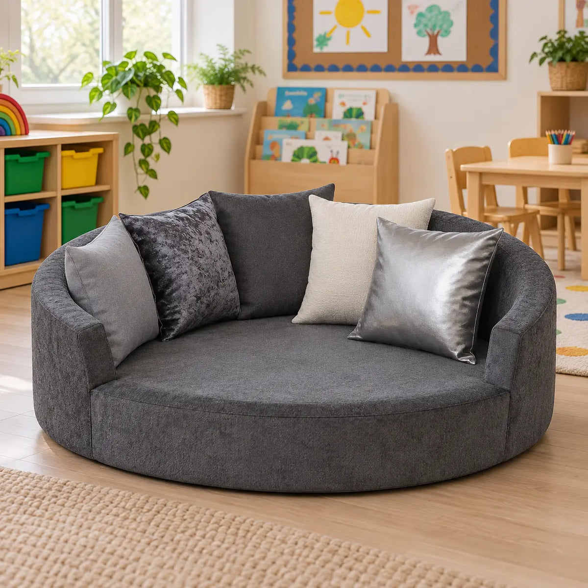 Snuggly Den Grey Chenille natural lifestyle image 7 of 8
