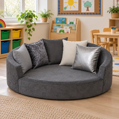 Snuggly Den Grey Chenille natural lifestyle image 7 of 8